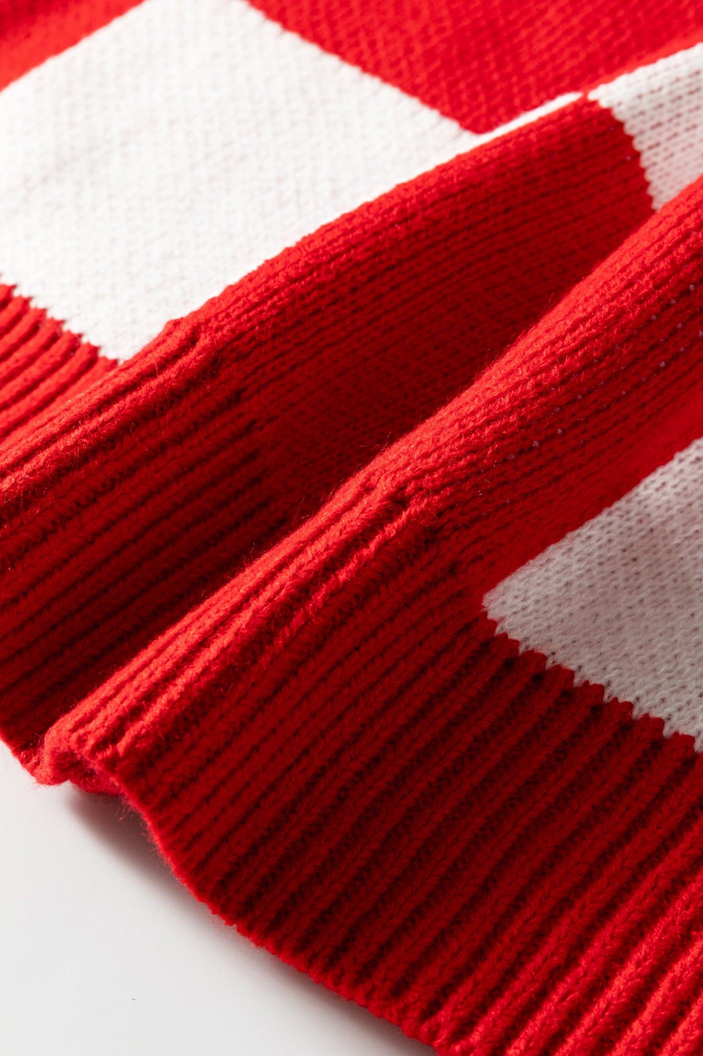 Khaki Checkered Bishop Sleeve Sweater