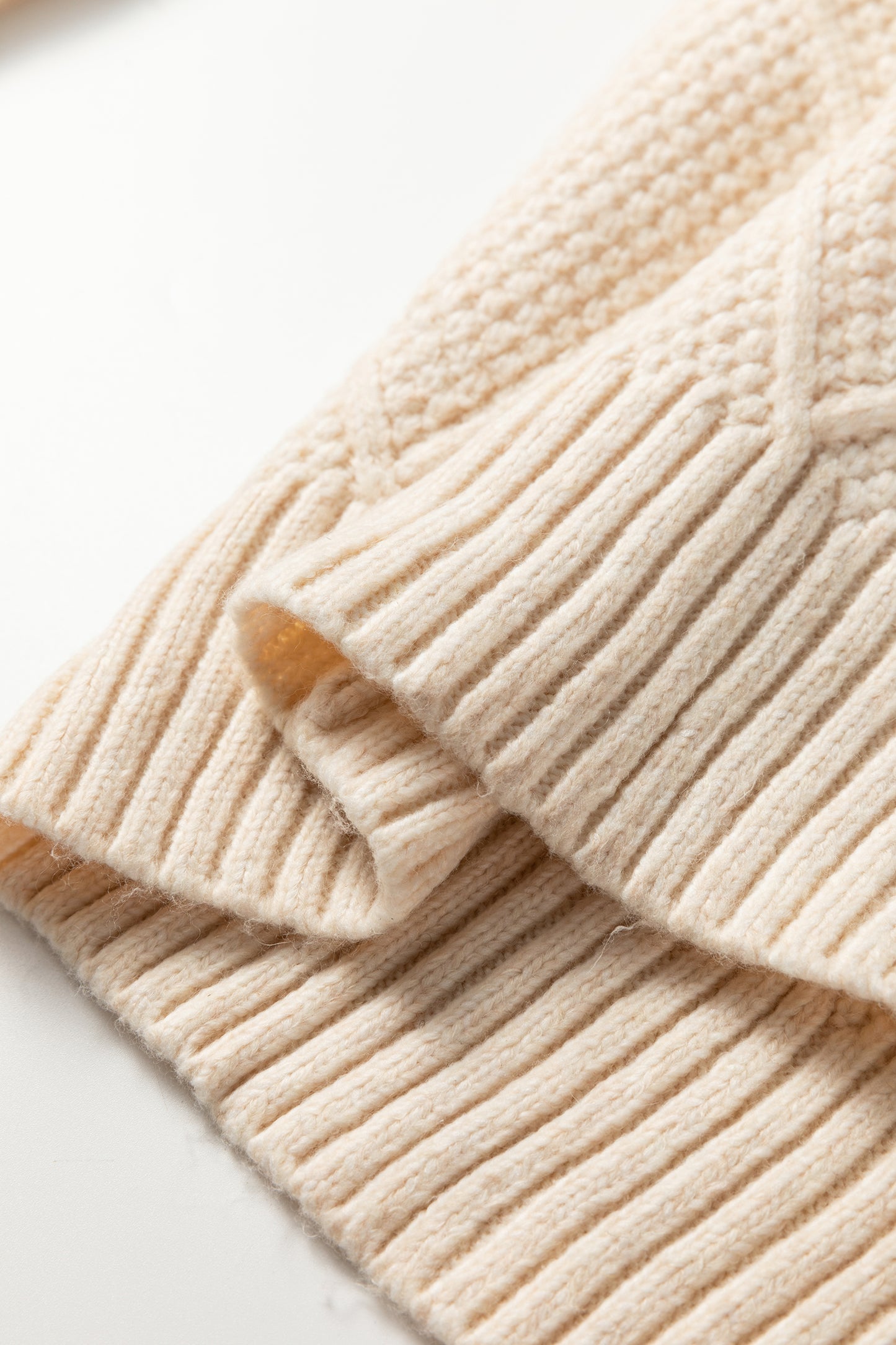 Black Cable Knit Drop Shoulder Loose Fit Sweater Dress