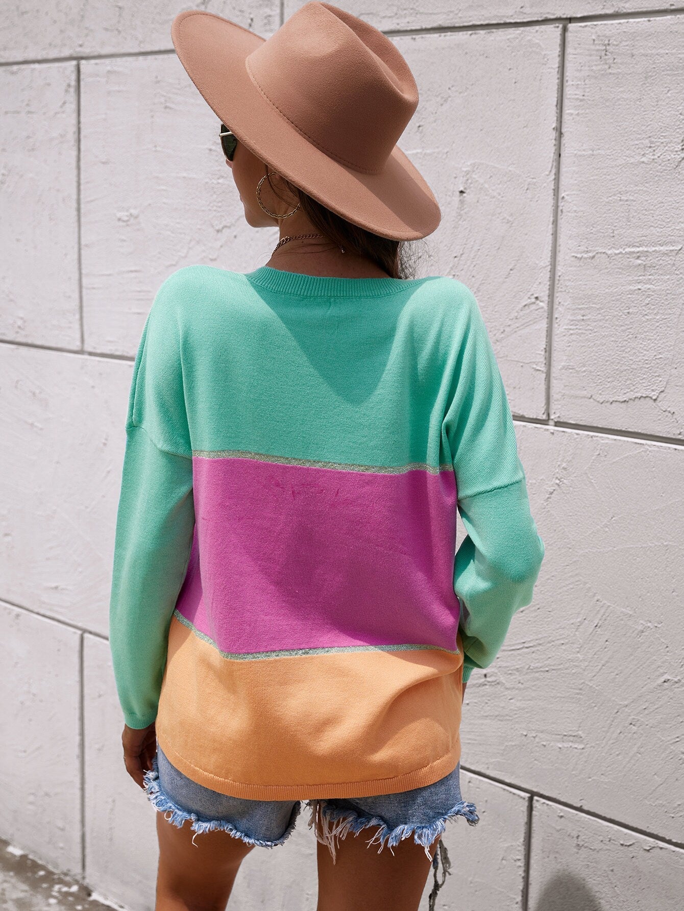 Color Block Knit Cozy and Chic Sweater