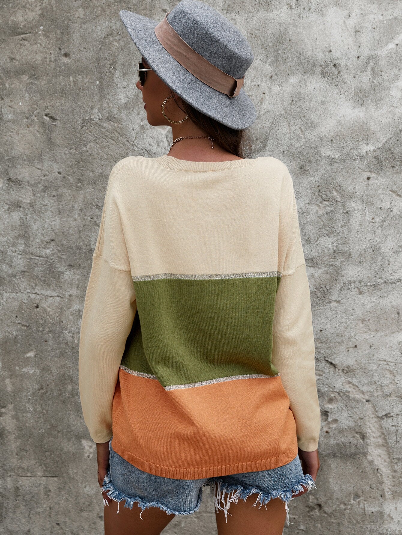Color Block Knit Cozy and Chic Sweater