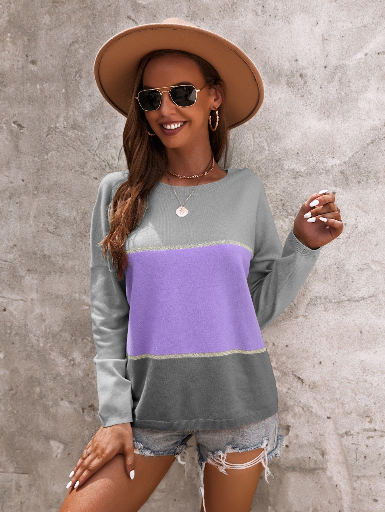 Color Block Knit Cozy and Chic Sweater