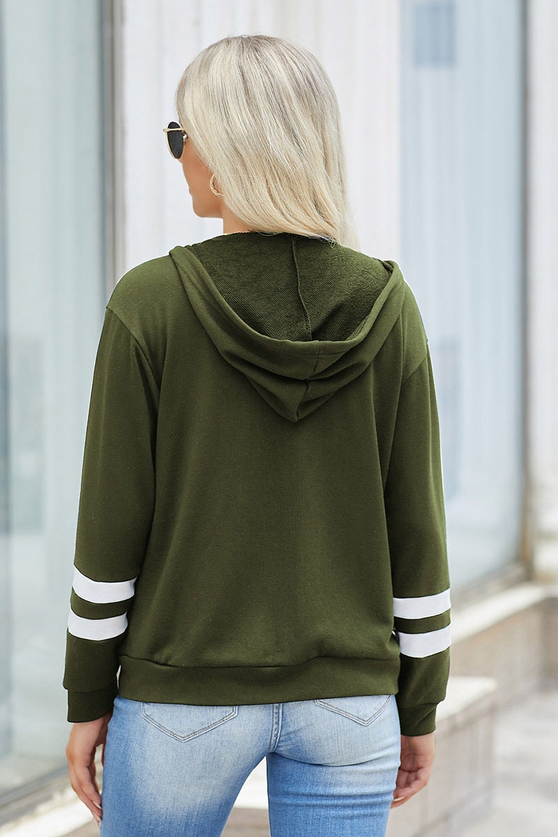 Cozy Striped Zip-Up Hoodie