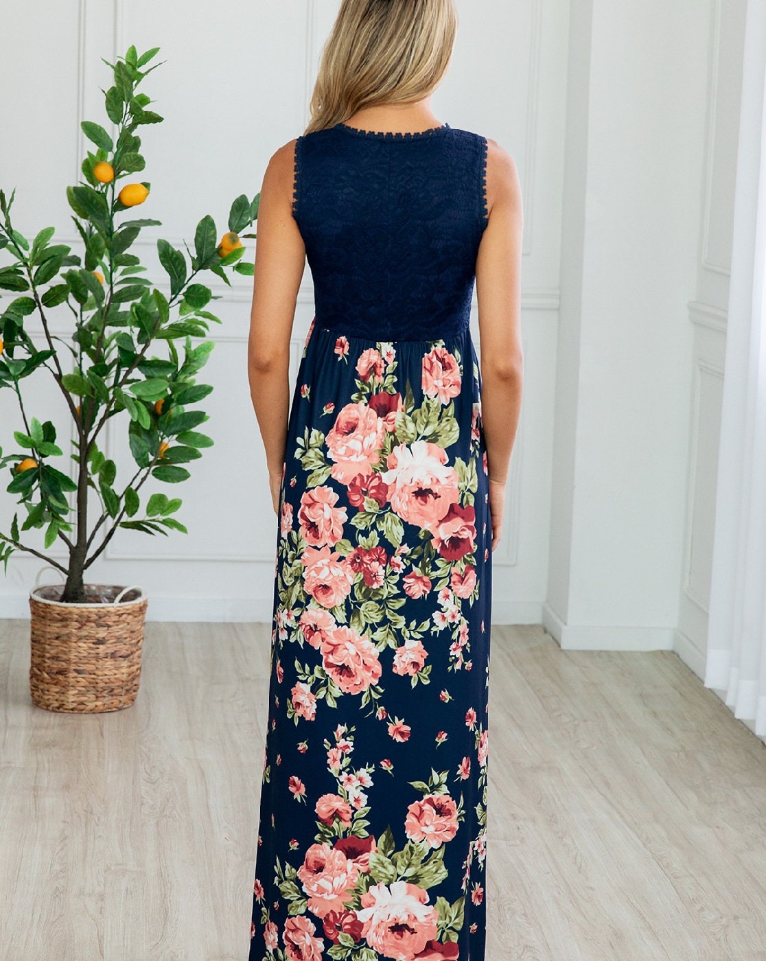 Floral Lace Maxi Dress