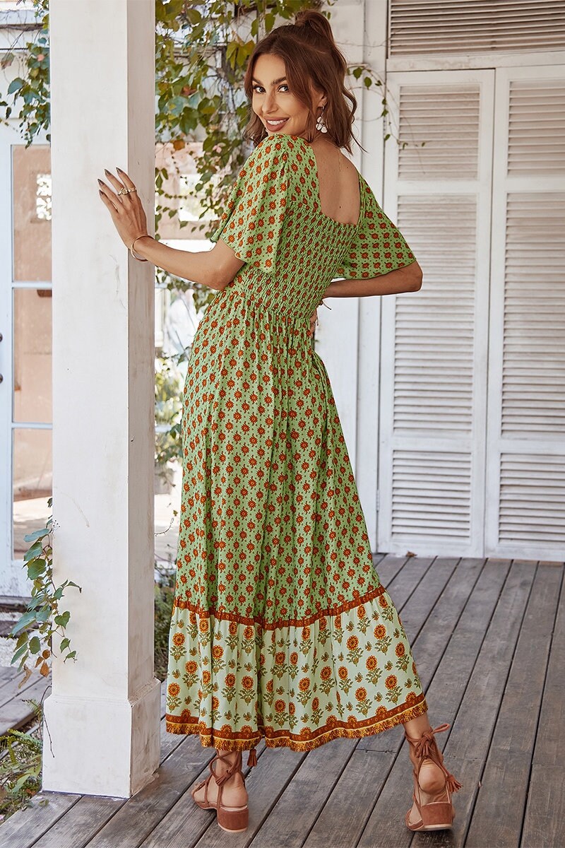 Floral Flare Maxi Dress