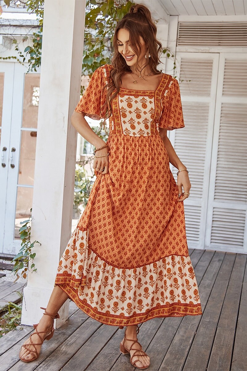 Floral Flare Maxi Dress