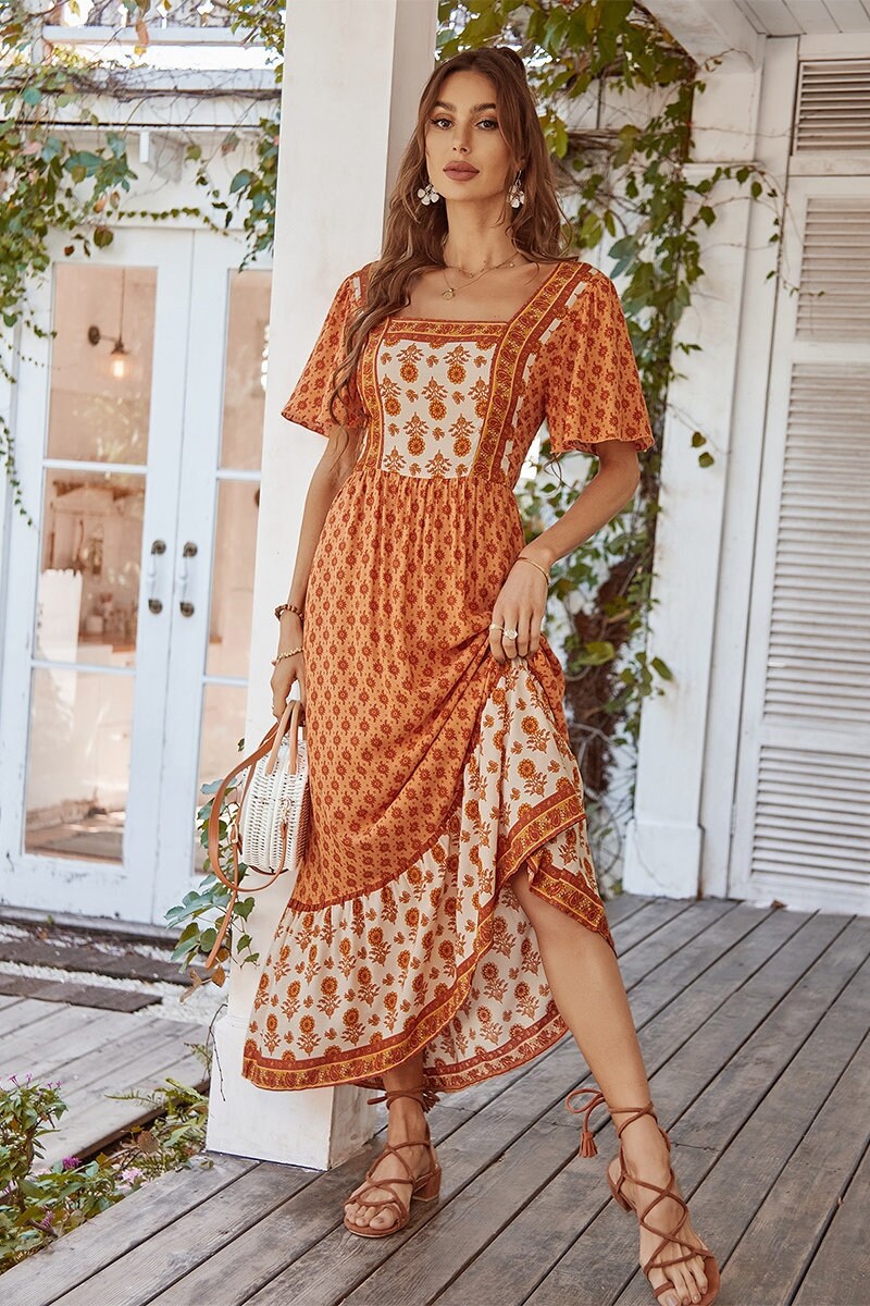 Floral Flare Maxi Dress