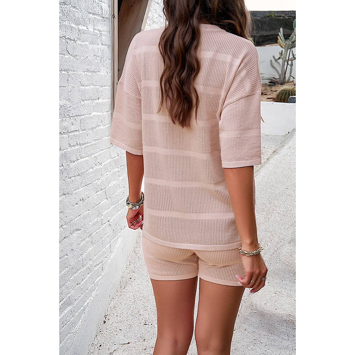 Two Pieces Solid Drop Shoulder Activewear Sets