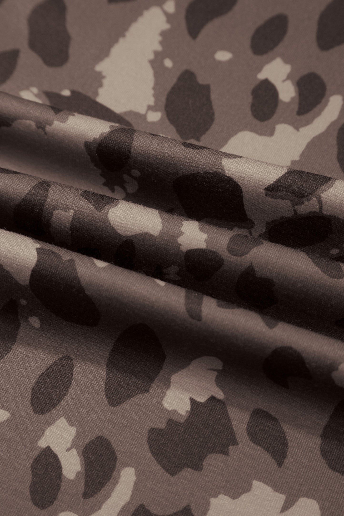 Multicolour Camo Print Wide Leg Casual Pants