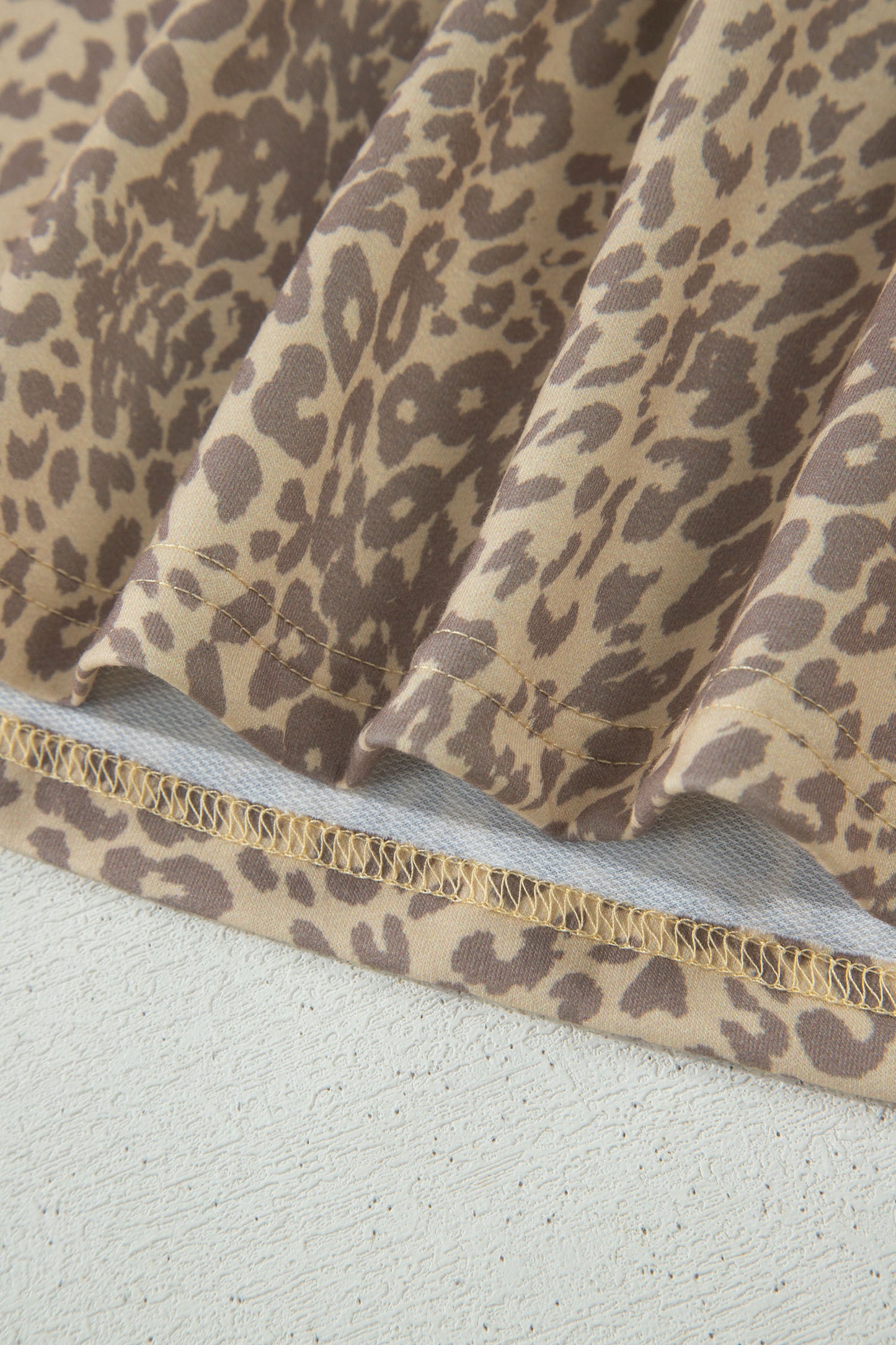 Leopard Retro Studded Star Patch Loose Tee