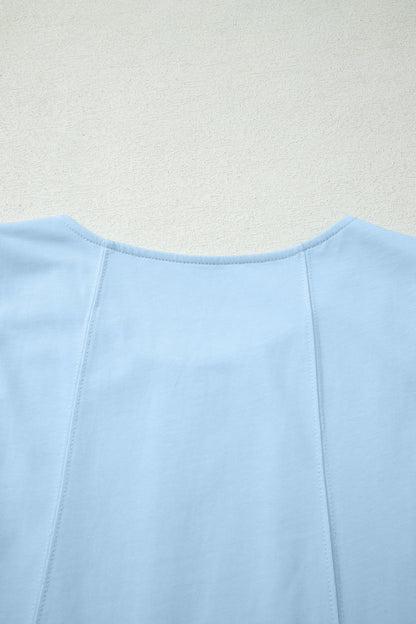 Stitched Detail Loose Tank Top Cotton 2pcs Short Set