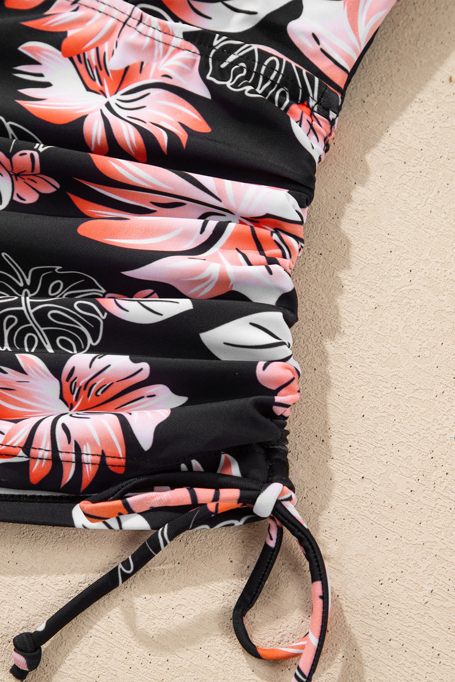 Black Scoop Neck Adjustable Tankini and Matching Skort Bathing Suit