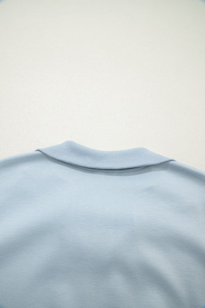 Half Zip Polo Tee Casual Pant Set