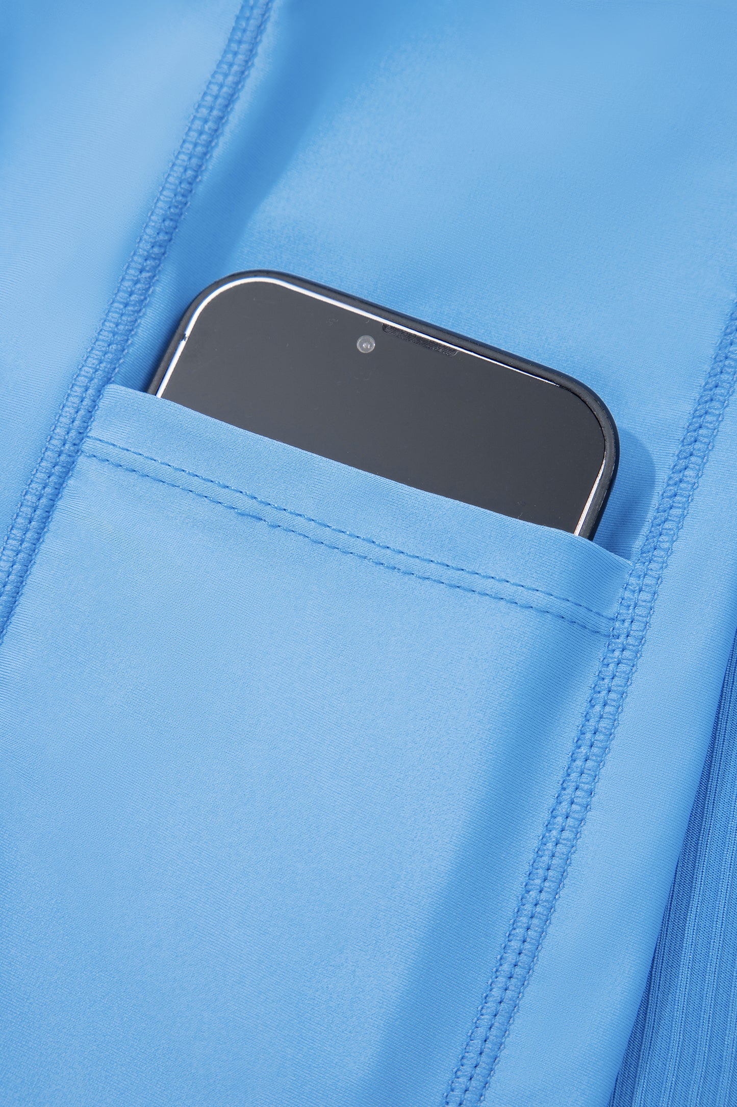 Color Block Edge Ribbed Pocketed Lined Swim Dress