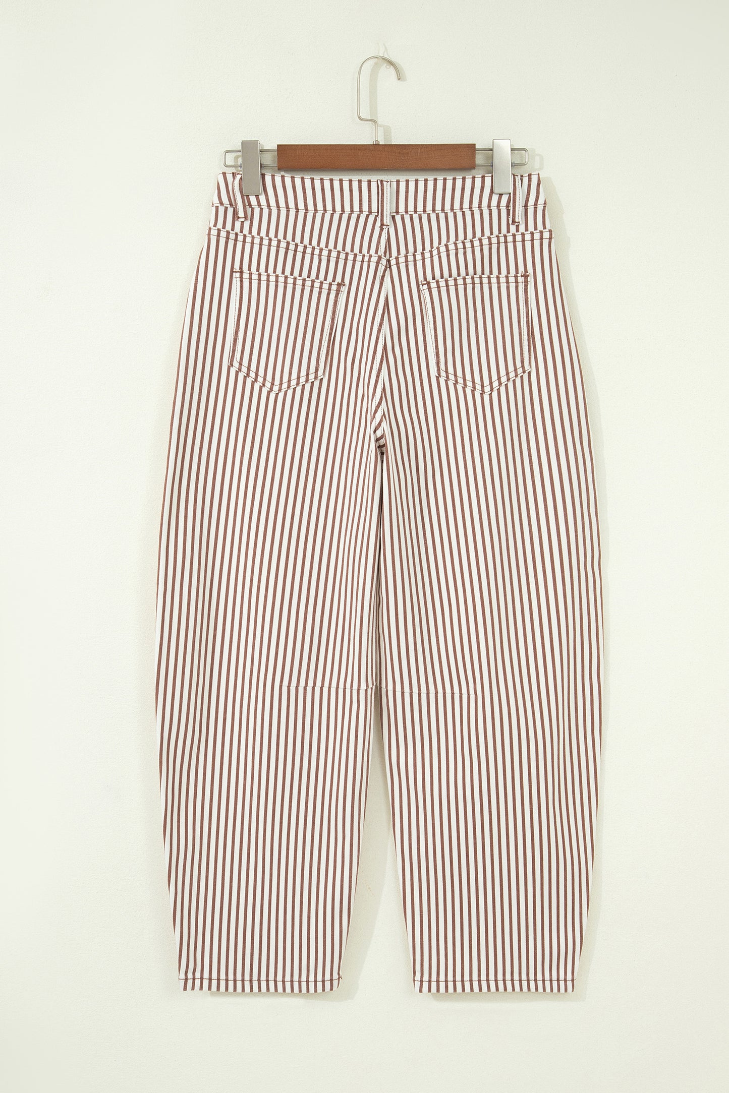 Stripe Casual Barrel Jeans