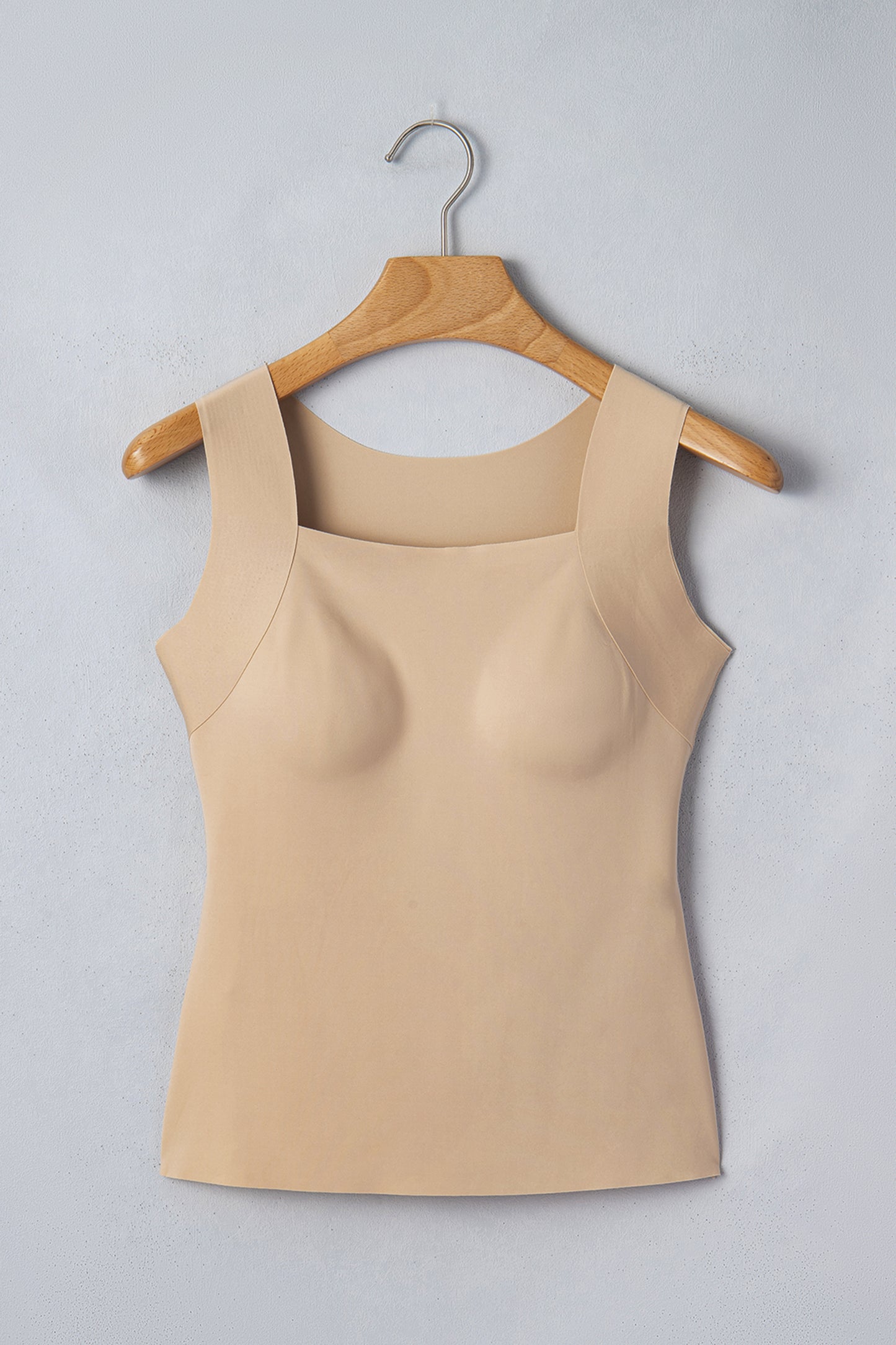 Solid Color Wide Strap Splicing Athleisure Tank Top