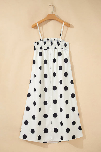 Polka Dot Spaghetti Straps Maxi Dress