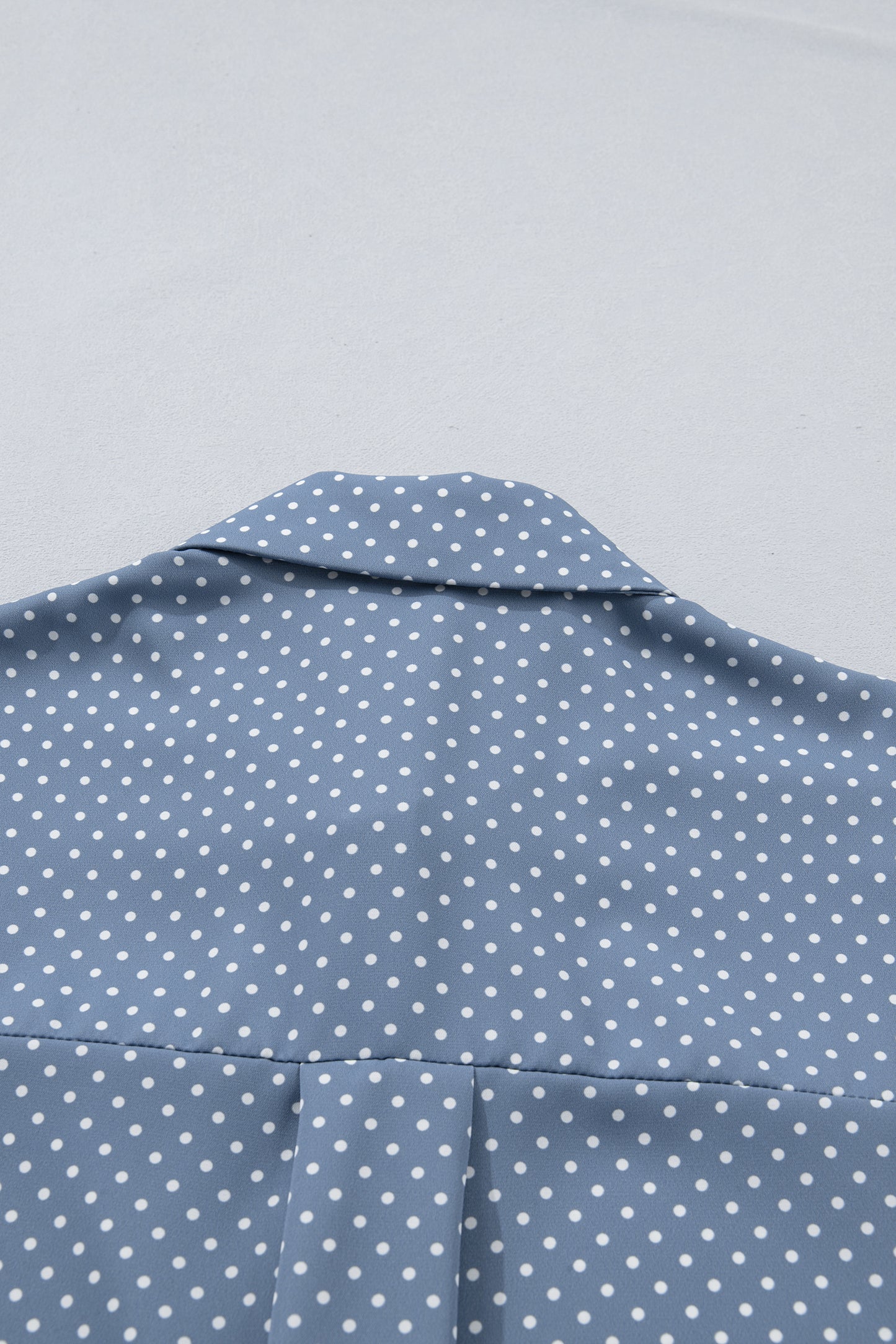 Dotted Print Cuffed Short Sleeve Shirt