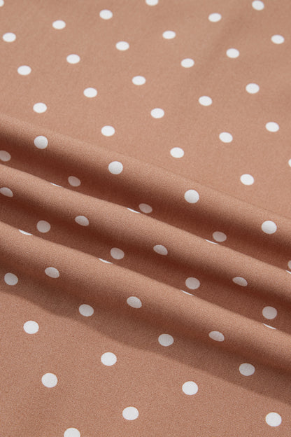 Polka Dot Lace Hem Elegant Long Shift Skirt