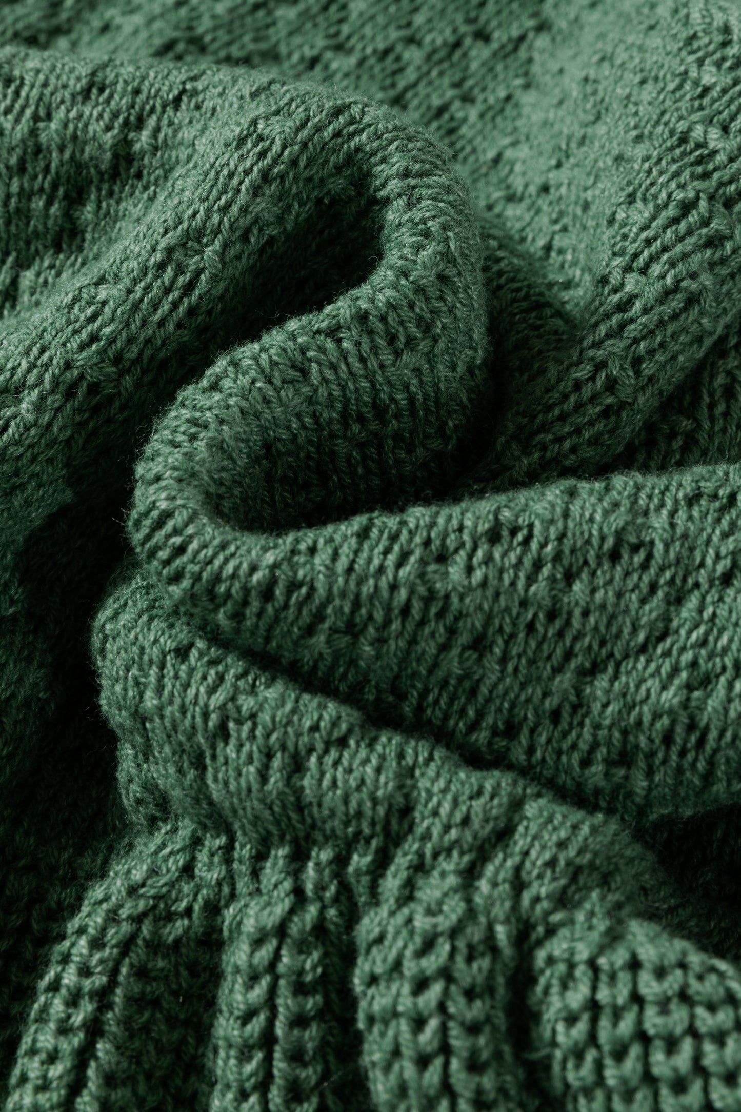 Mist Green Solid Lantern Sleeve Empire Waist Short Sweater Dress