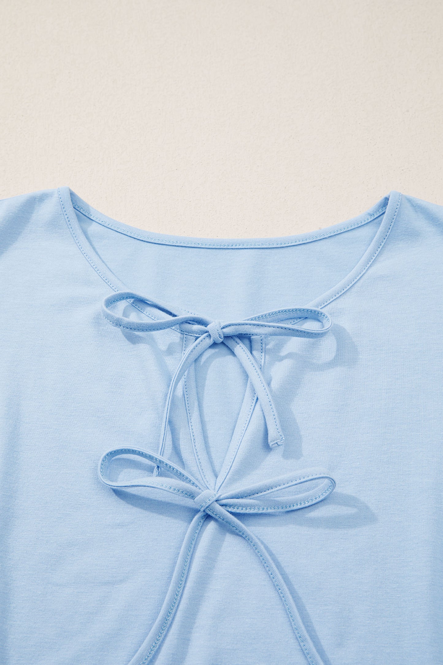 White Plus Size Solid Color Bow Tie Peplum Tank Top