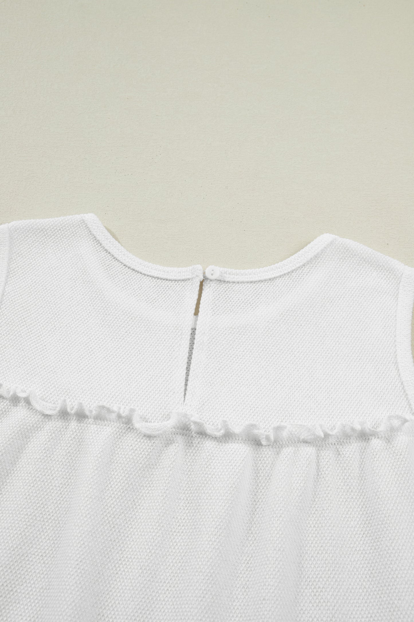 Dark Grey Tiered Frill Trim A-line Tank Top