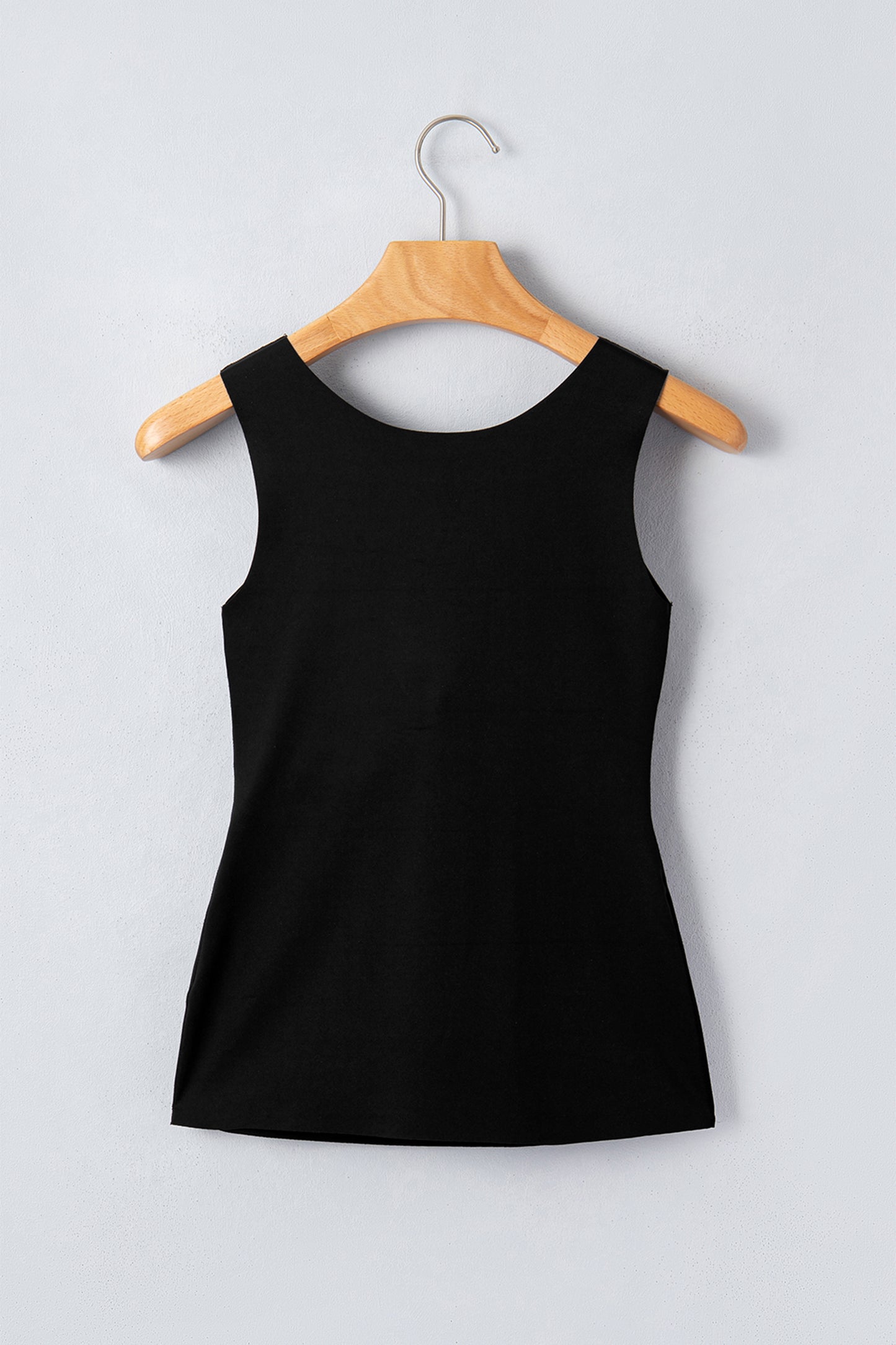 Solid Color Wide Strap Splicing Athleisure Tank Top