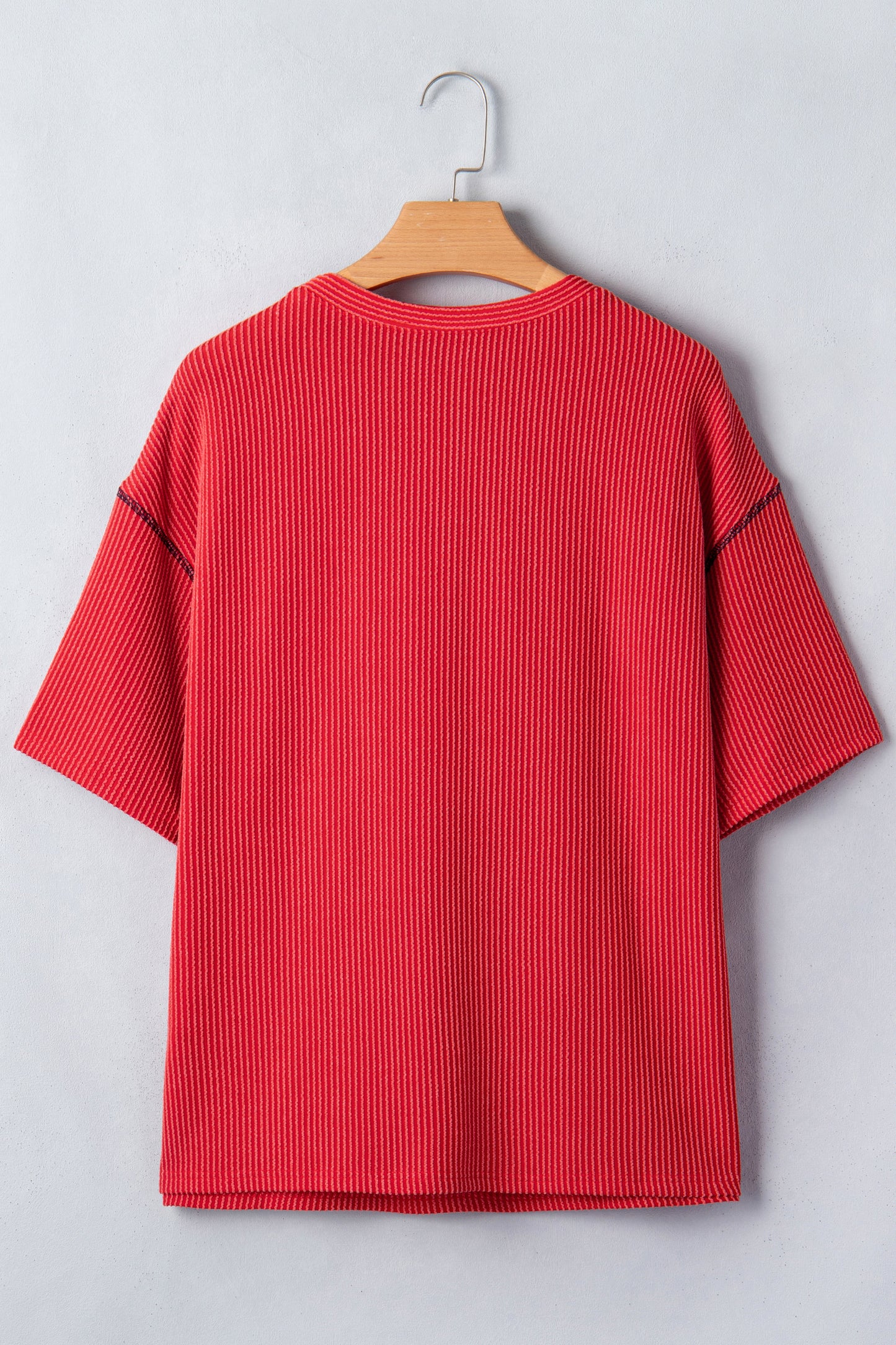 USA Graphic Half Sleeve Loose Ribbed Top
