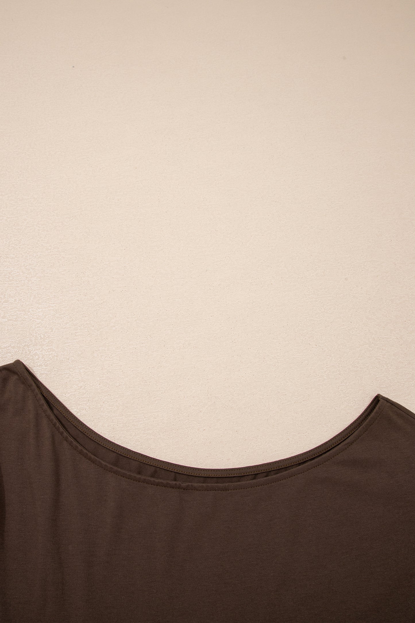 Blue Sapphire Plus Size Solid Color Asymmetric Neck Short Sleeve Blouse