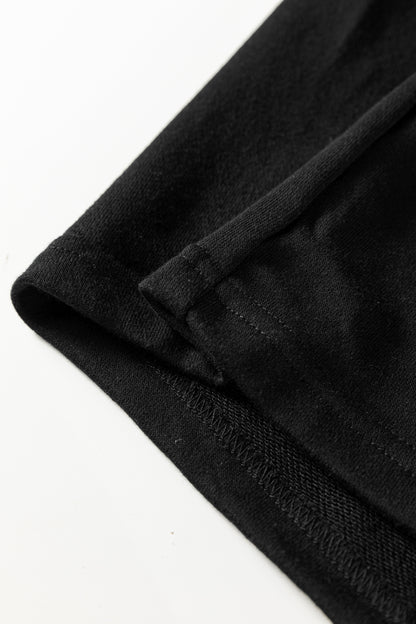 Gray Seamed Drawstring High Waist Wide Leg Sweatpants