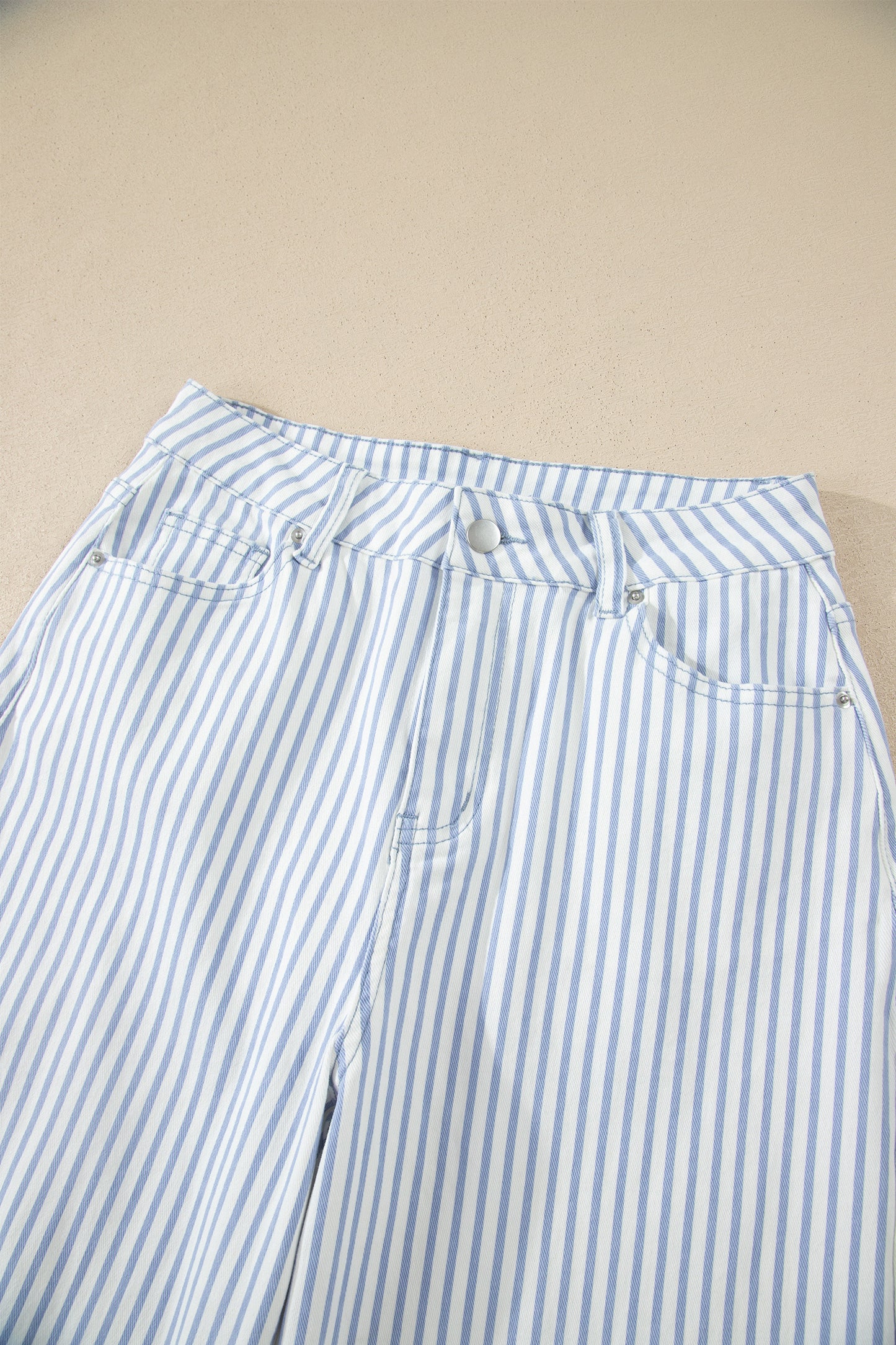 Stripe Casual Barrel Jeans
