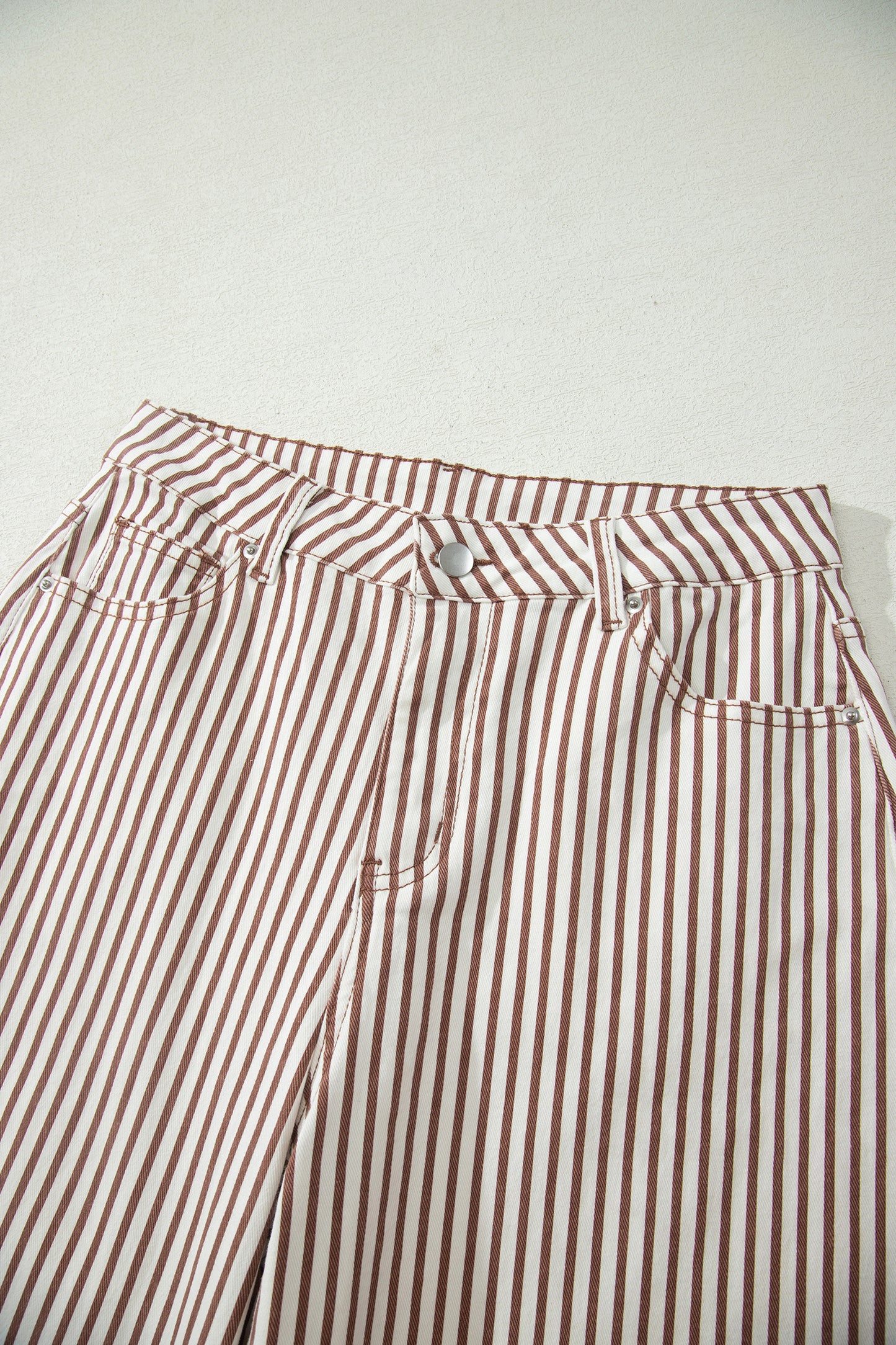 Stripe Casual Barrel Jeans