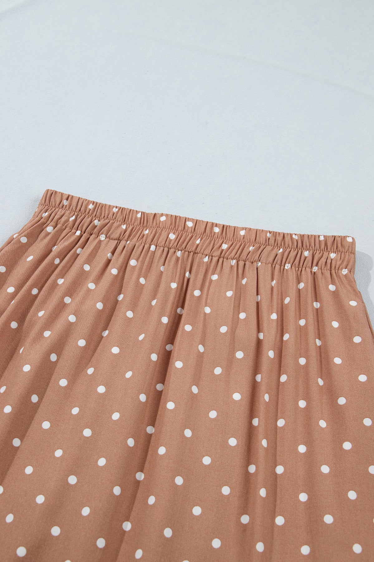 Polka Dot Lace Hem Elegant Long Shift Skirt