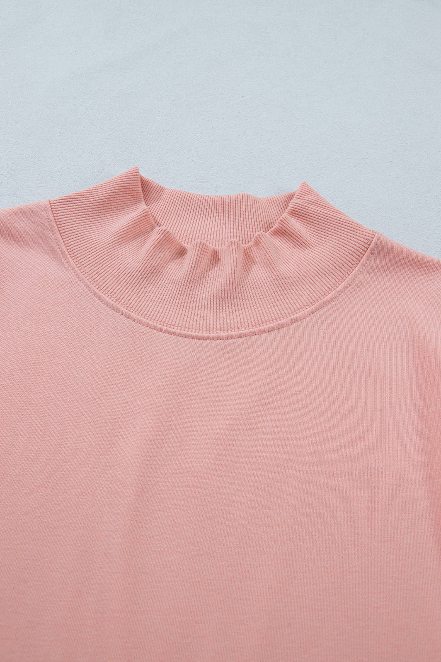 Solid Color High Neck Cap Sleeve Loose Top