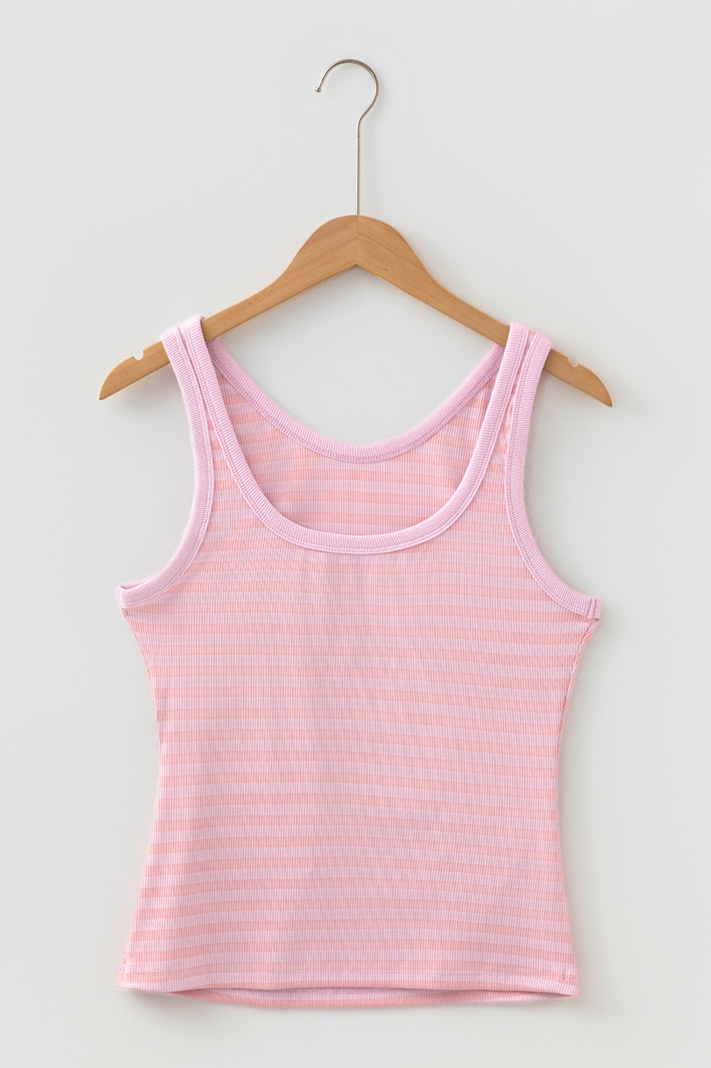 Stripe Ribbed Knit Slim Tank Top