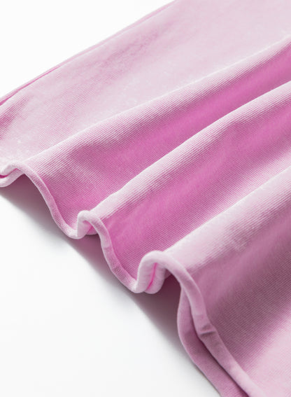 Lavendula Mineral Wash Drop Shoulder Raw Edge Loose Tee