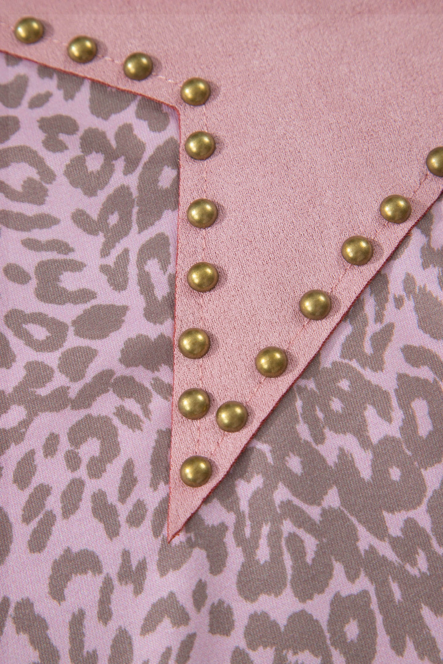 Leopard Retro Studded Star Patch Loose Tee