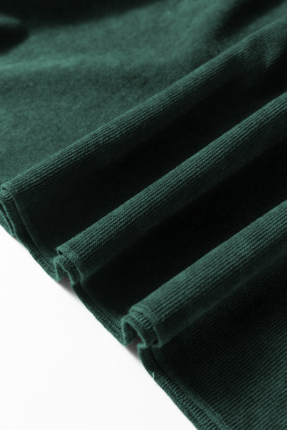 Black Lantern Sleeve Tiered Mini Dress