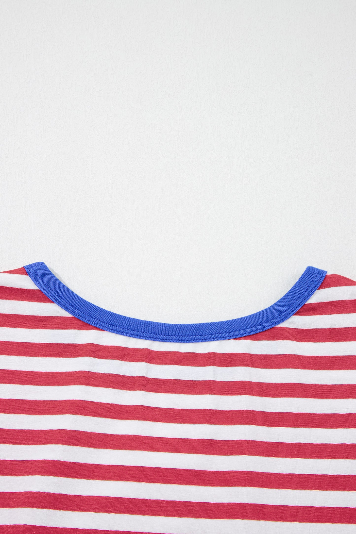 Stripe Nautical Tie Contrast Trim Round Neck T Shirt Mini Dress