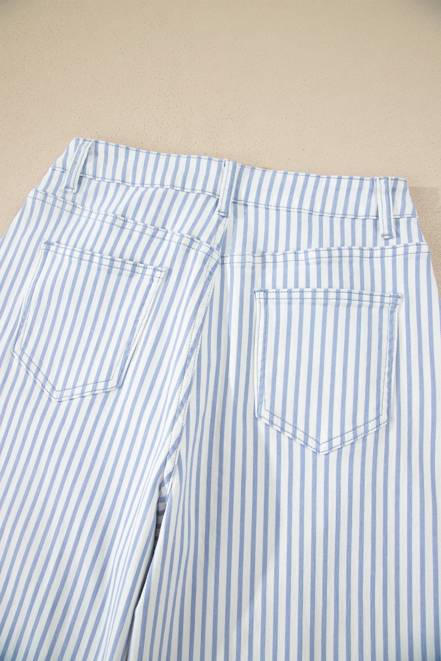 Stripe Casual Barrel Jeans
