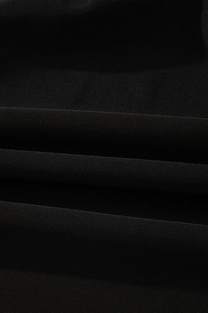 Black Scoop Neck Adjustable Tankini and Matching Skort Bathing Suit