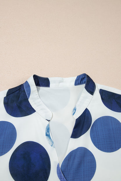 Polka Dot Print Flounced Half Sleeve Casual Vacation Style Mini Dress