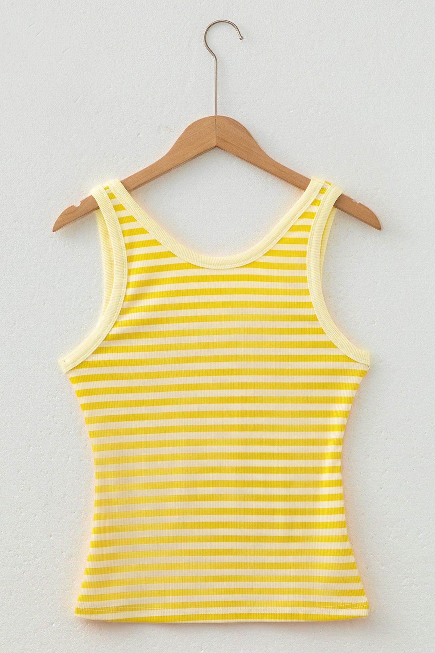 Stripe Ribbed Knit Slim Tank Top
