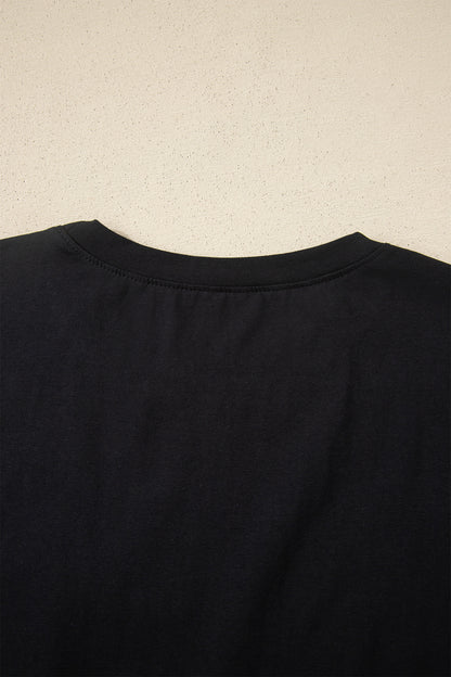 Varsity Striped Short Sleeve Crew Neck T Shirt
