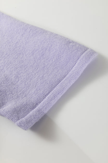 Lavendula 3/4 Sleeve Boxy Knit Button Down Sweater Cardigan