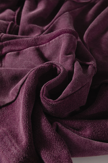 Wild Ginger Careys Mineral Wash Tiered Wide Leg Patchwork Drawstring Pants