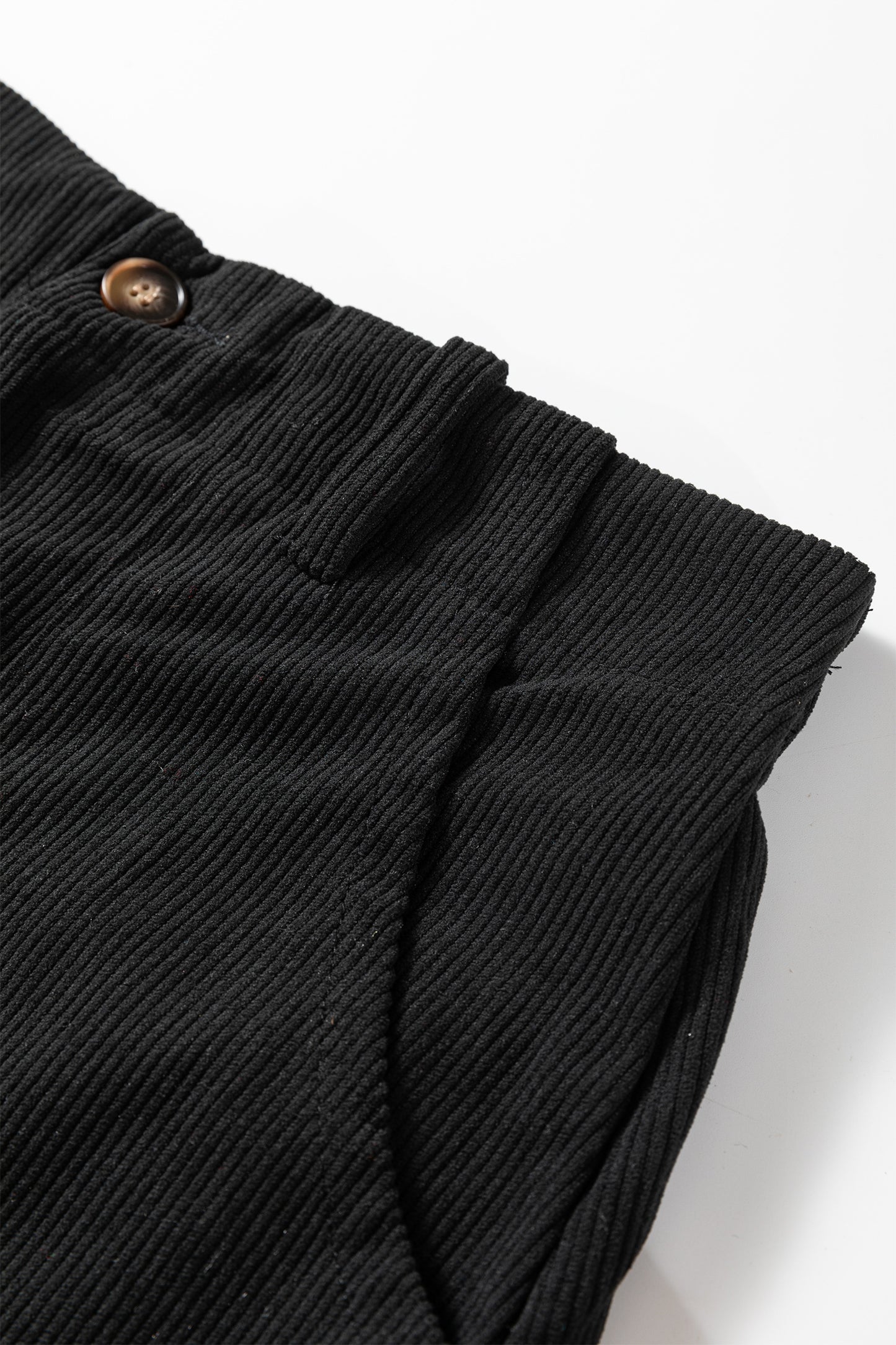 Black Front Slit Shift High Waist Midi Skirt