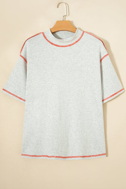 Reversible Contrast-Stitched T-Shirt