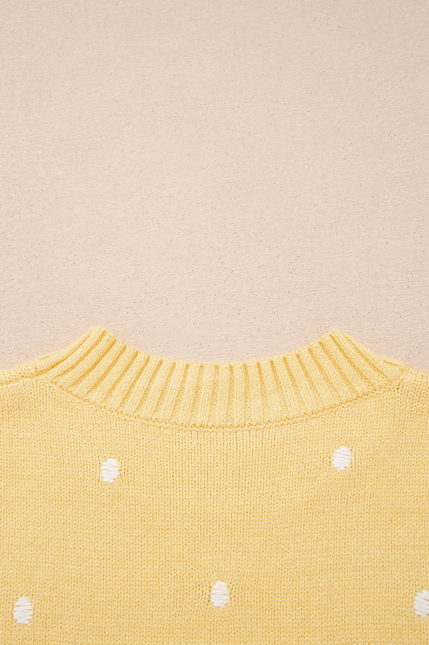 Elegant Polka Dot Bubble Short Sleeve Sweater