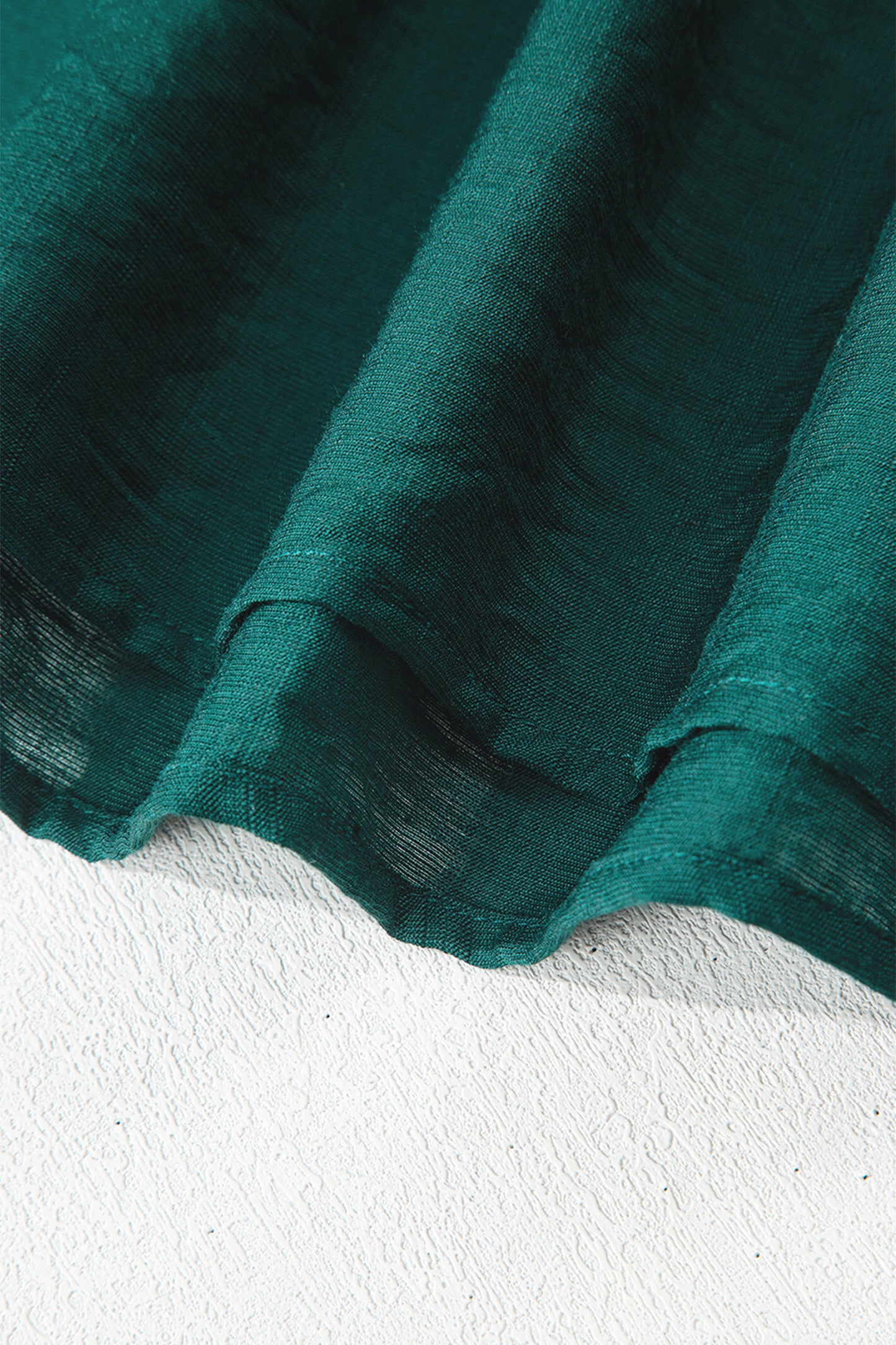 Evergreen Contrast Plaid Patchwork V Neck Half Sleeve Blouse