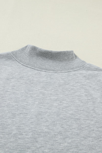 Solid Color High Neck Cap Sleeve Loose Top